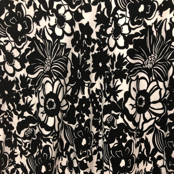 EUC 3X Talbots Dress Floral Black & White - Picture 8 of 9